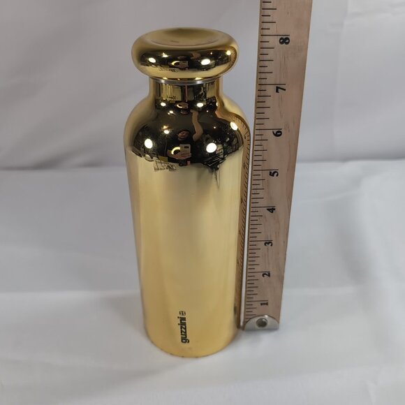 Guzzini Gold Metal Water Bottle Travel 12h Hot 24h Cold 500ml Thermo Reuseable - Picture 15 of 16